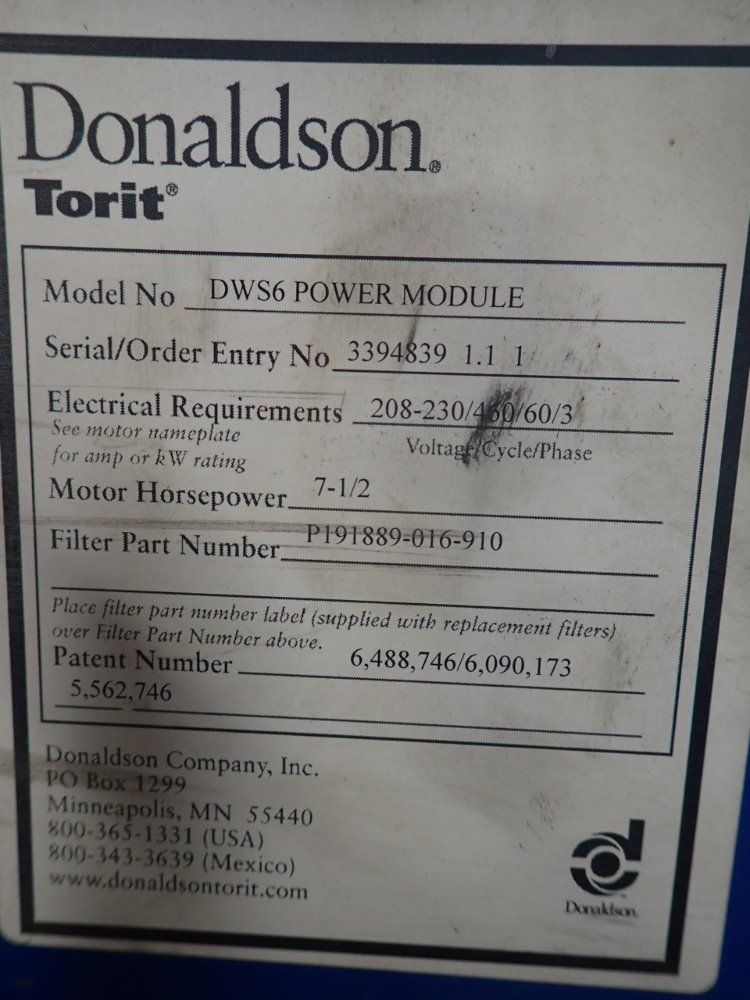 Donaldson Torit Dust Collector