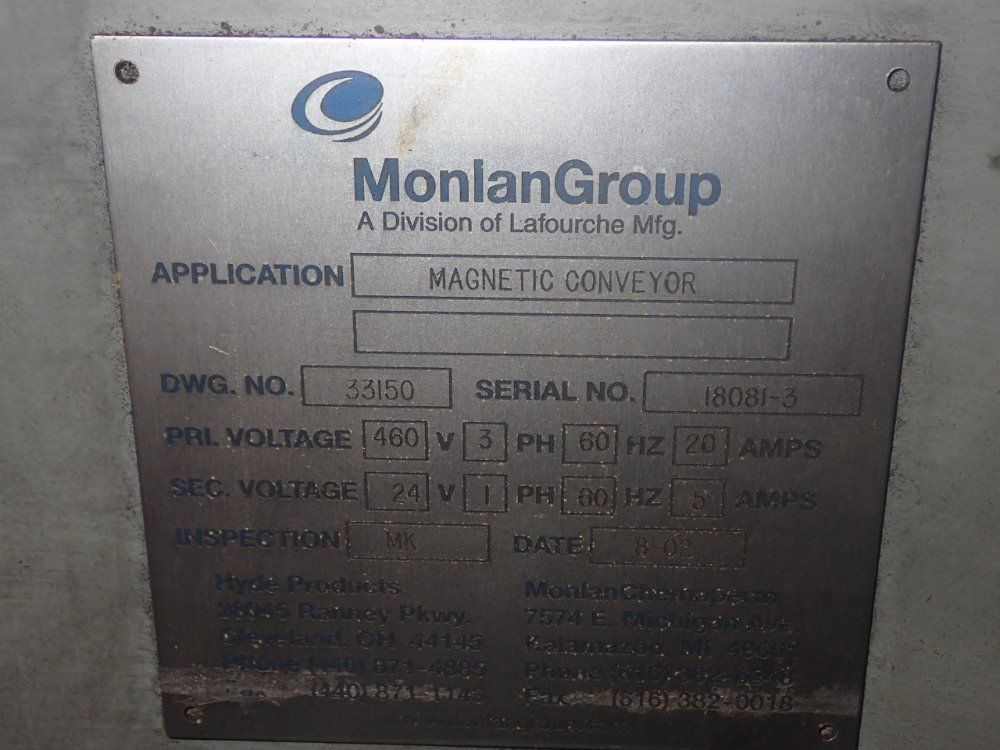 Monlangroup Magnetic Incline Conveyor