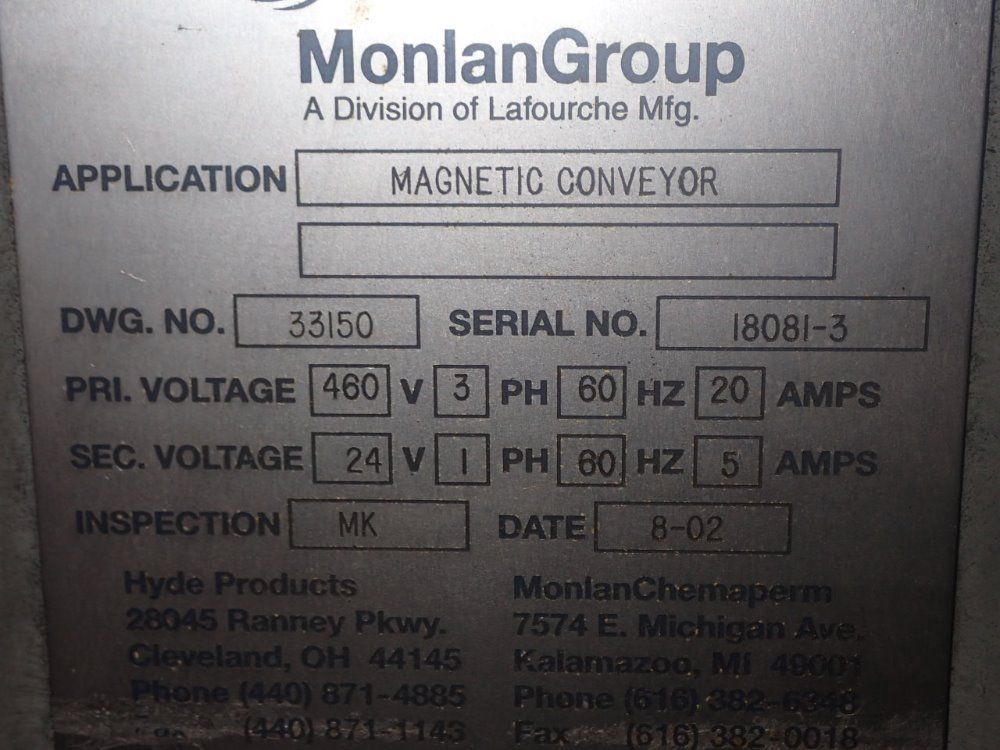 Monlangroup Magnetic Incline Conveyor