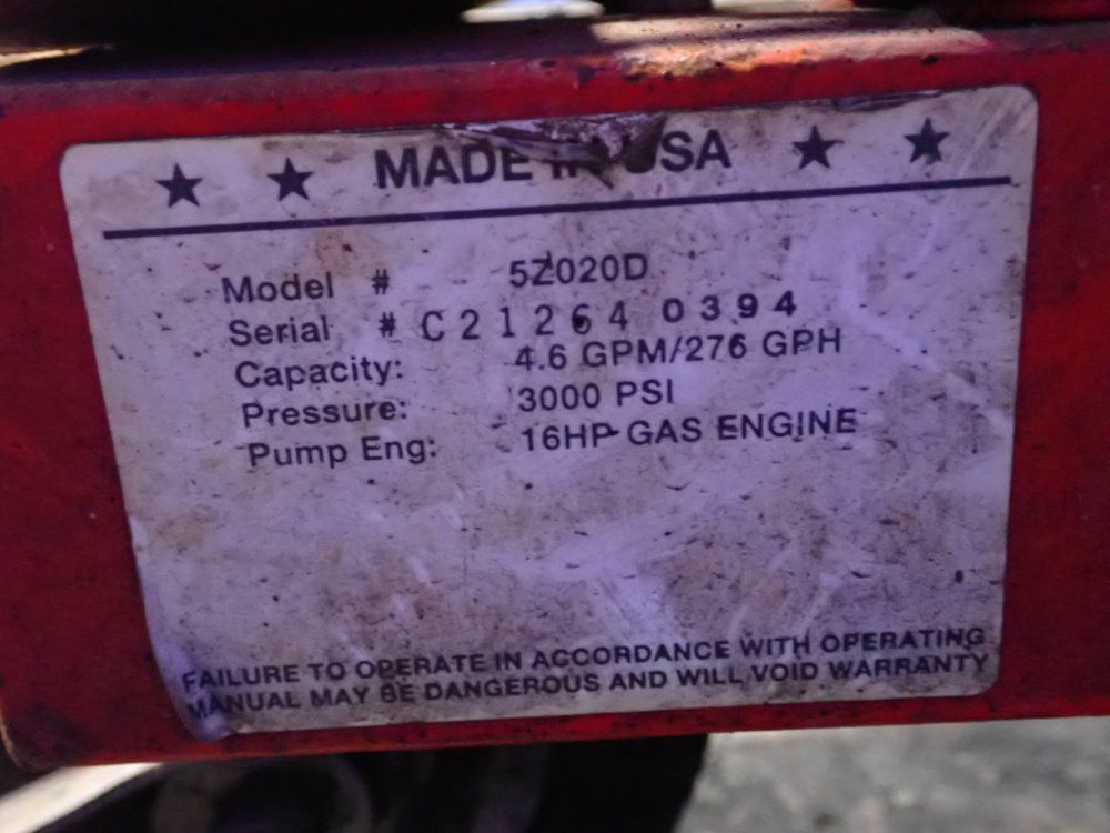 Dayton Pressure Washer - 5z020d