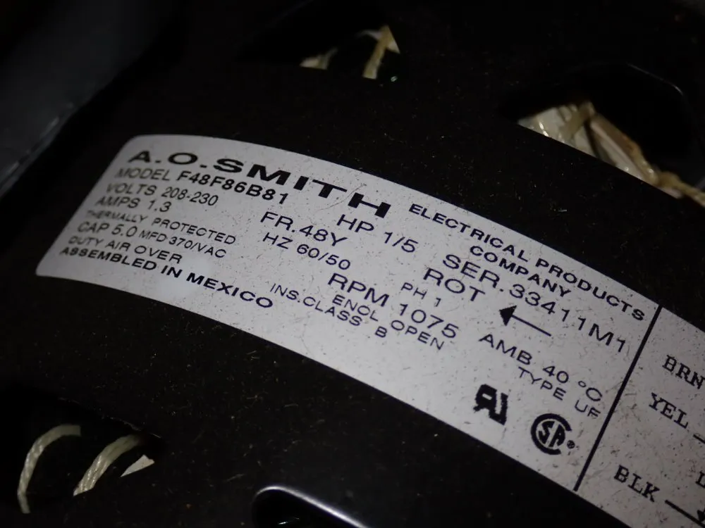 A. O. Smith 1/5 Hp Motor