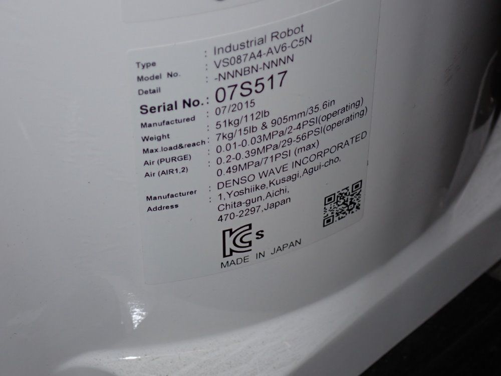 Denso Robot - Vs087a4-av6-c5n