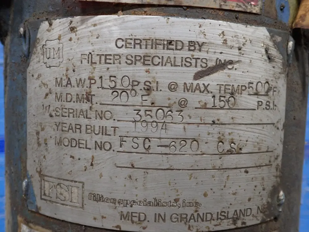 Fsi/filter Specialists Inc Filter Housing - Fsc-620