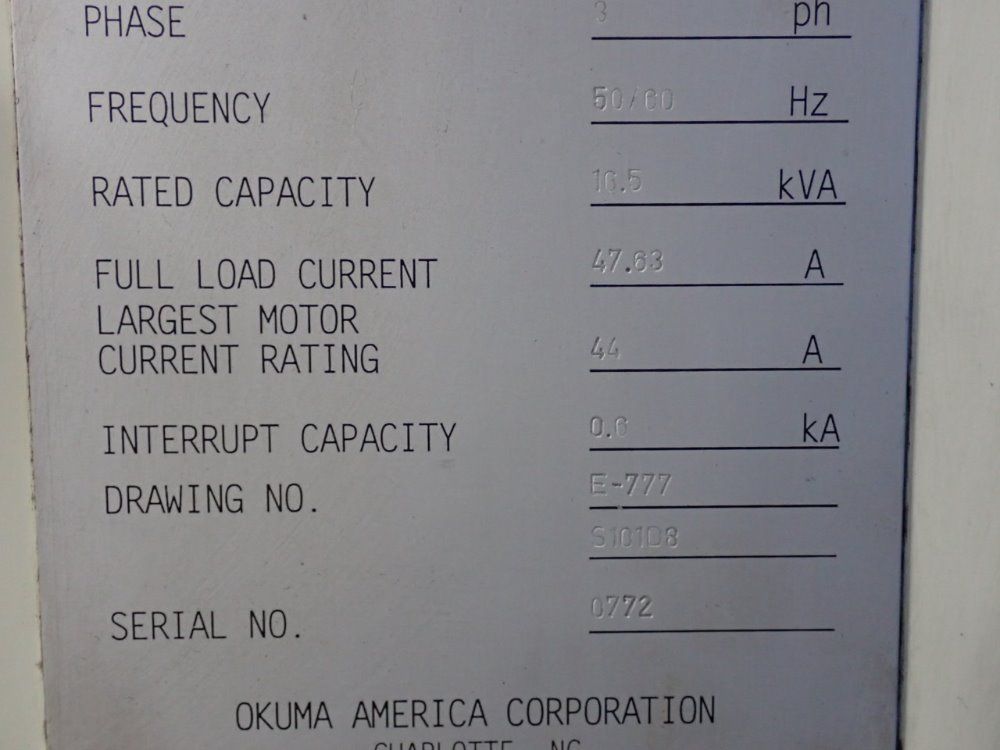 Okuma 47" X 20" Cadet Mate Cnc Vmc - Cadet Mate