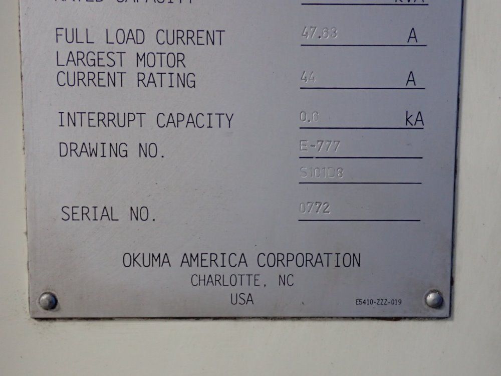 Okuma 47" X 20" Cadet Mate Cnc Vmc - Cadet Mate