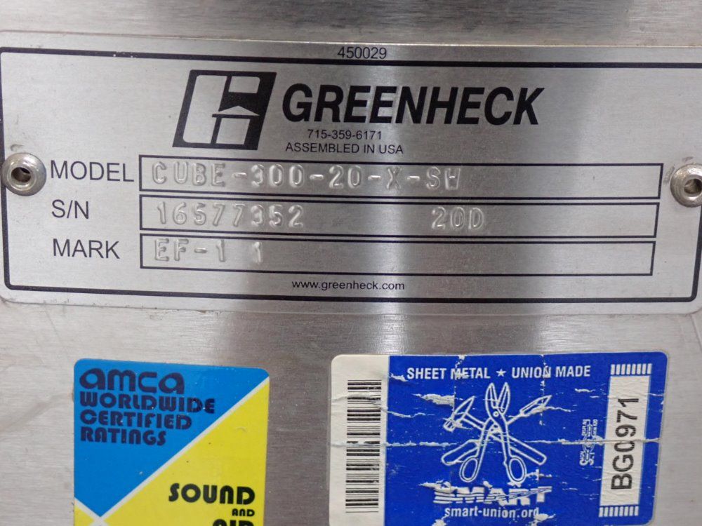 Greenheck 36x19 Rooftop Blower - Cube-300-20-x-sw