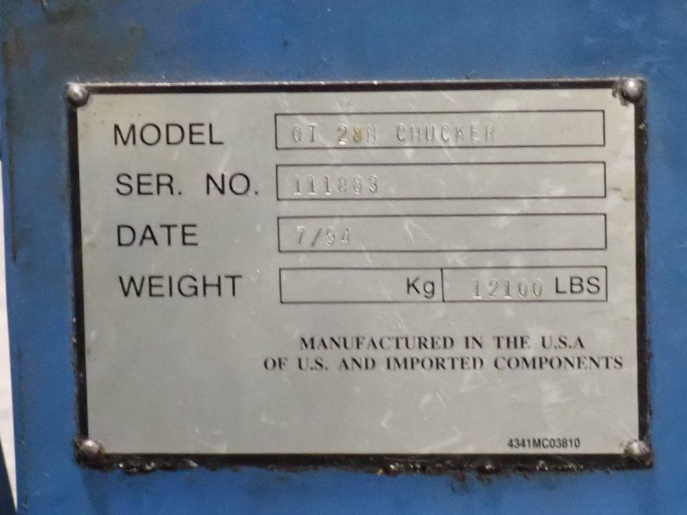 Mazak Qt28h Chukers Cnc Lathe - Qt28h Chukers