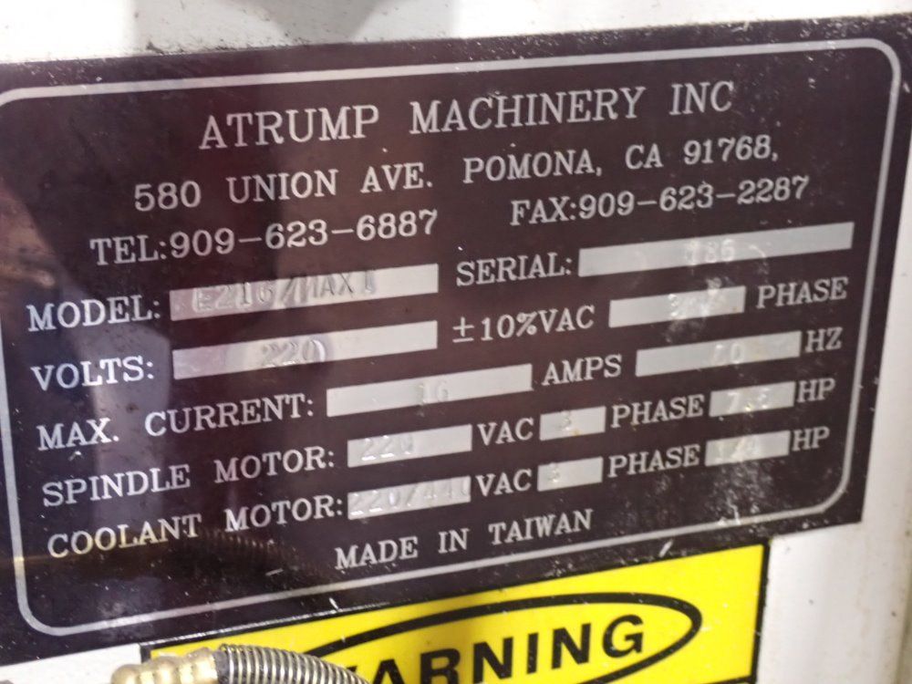 Atrump 7.5hp/16a/35x14 Cnc Vertical Machining Center - E216/max I