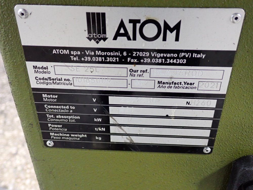 Atom 25 Ton Se25l Clicker Press - Se25l