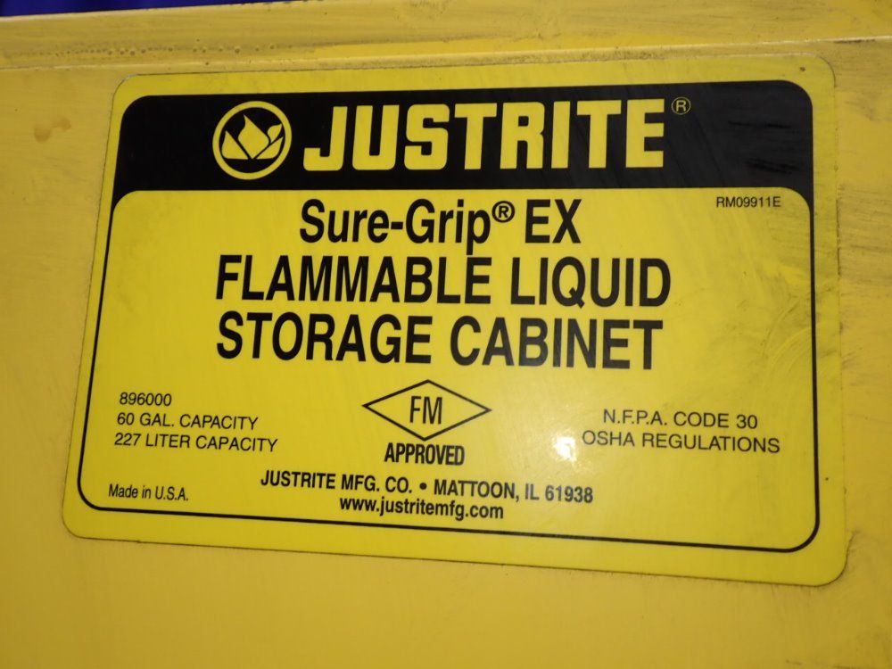 Justrite 3 Shelves/60 Gallon Flammable Safety Cabinet - 896000/sure-gripex