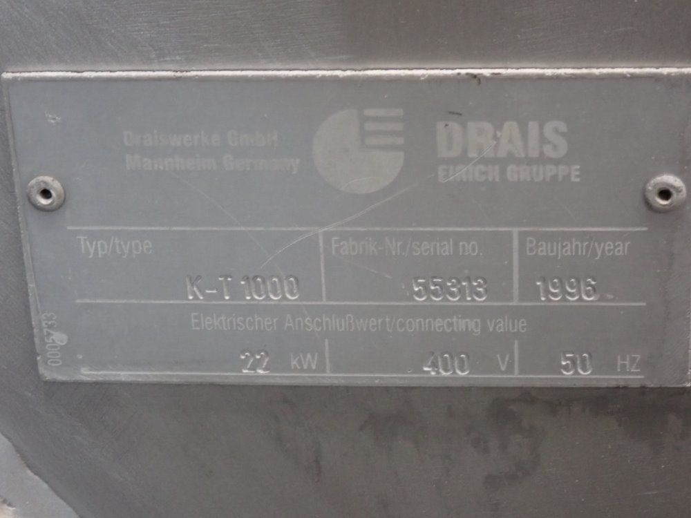 Drais Eirich Gruppe 22kw/100x30 Mixer - K-t 1000