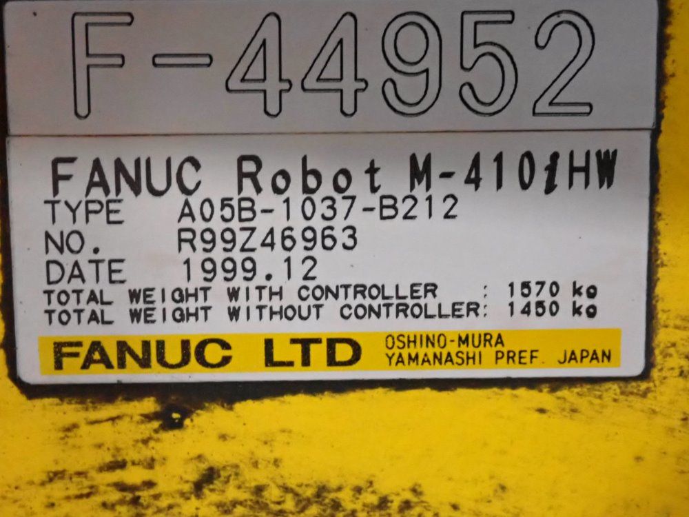 Fanuc Ltd 17a/3.8kw Robot M-410ihw - A05b-1037-b212