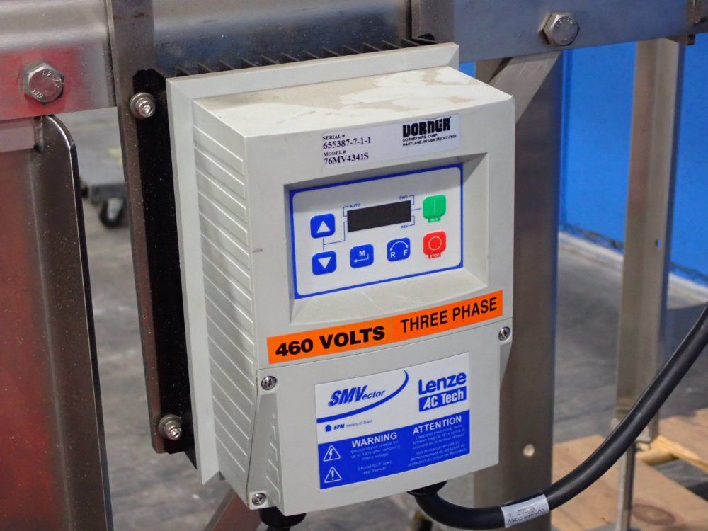 Dorner 10" W X 230" L X 37" H Curved Power Belt Conveyor