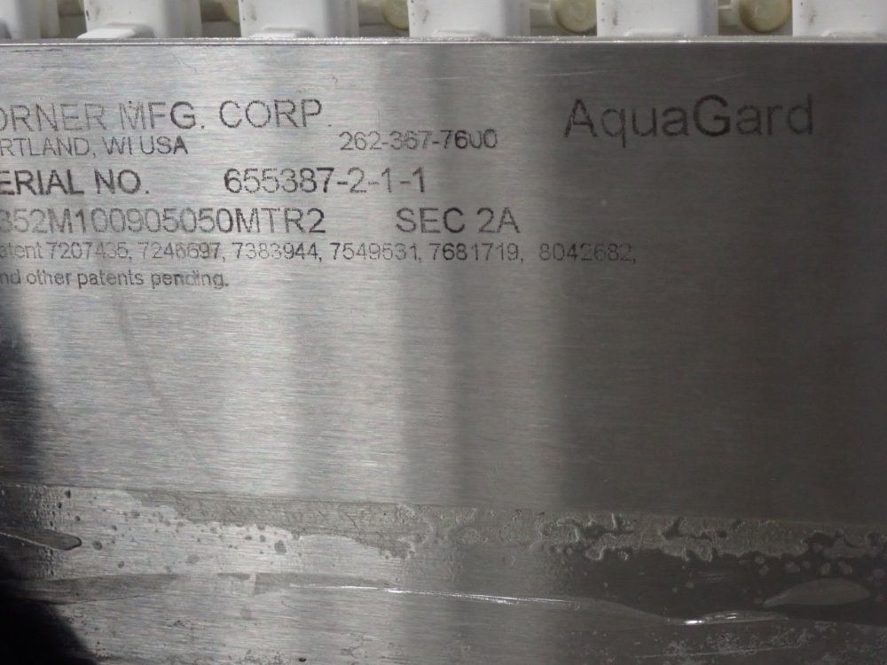 Dorner 10" W X 230" L X 37" H Curved Power Belt Conveyor