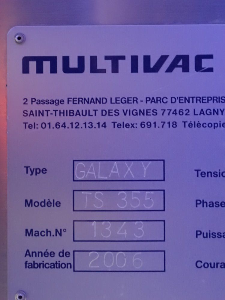 Multivac 18 1/2" X 16" Galaxy Ts355 Vacuum Sealer - Galaxy Ts355