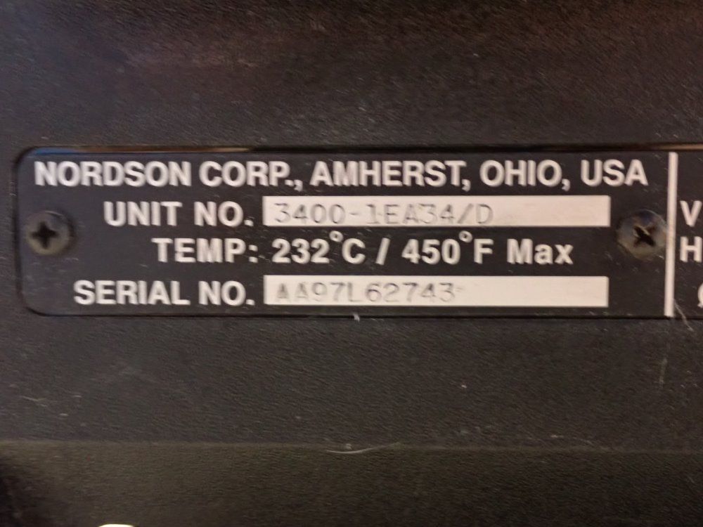 Nordson Corp. 27a/450f/90psi Hot Melt Unit - 3400-1ea34/d