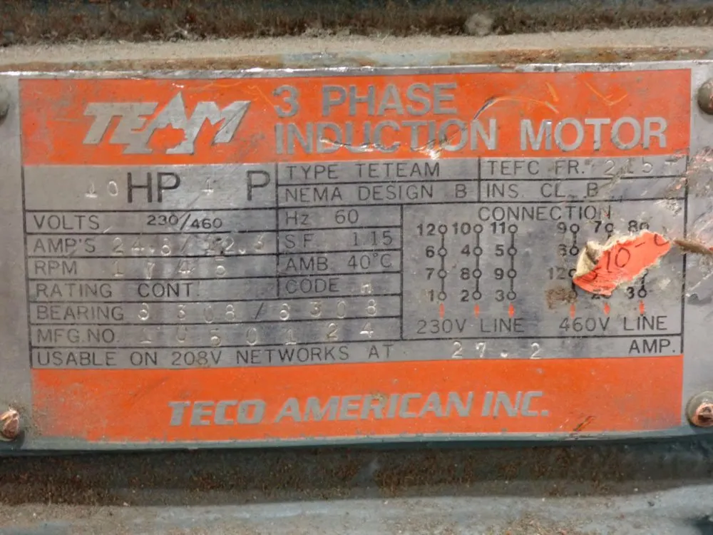 Teco American Inc. 10hp/12.3a Induction Motor - Teteam