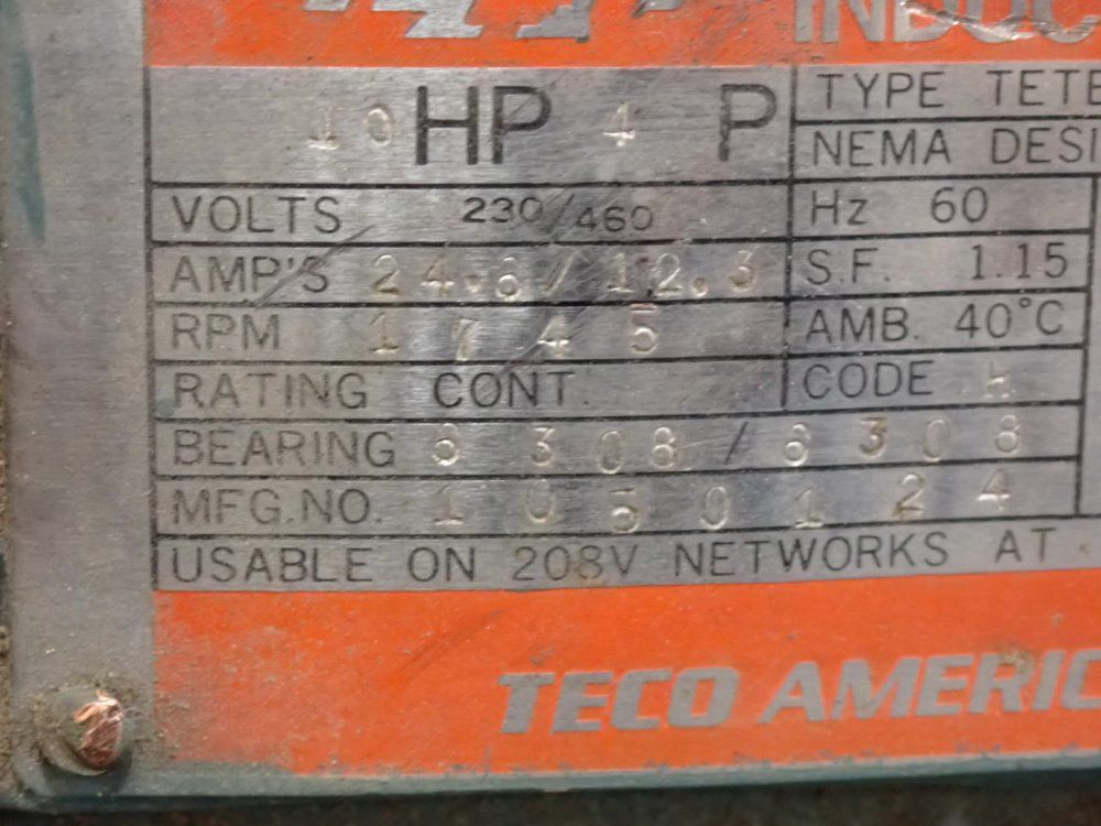 Teco American Inc. 10hp/12.3a Induction Motor - Teteam