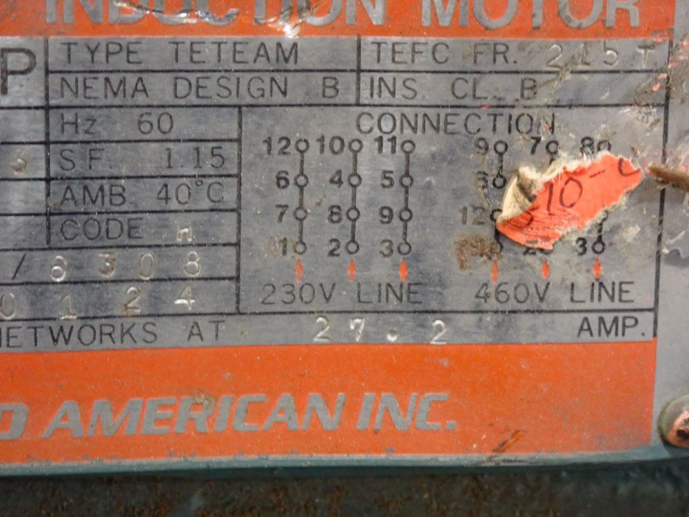 Teco American Inc. 10hp/12.3a Induction Motor - Teteam