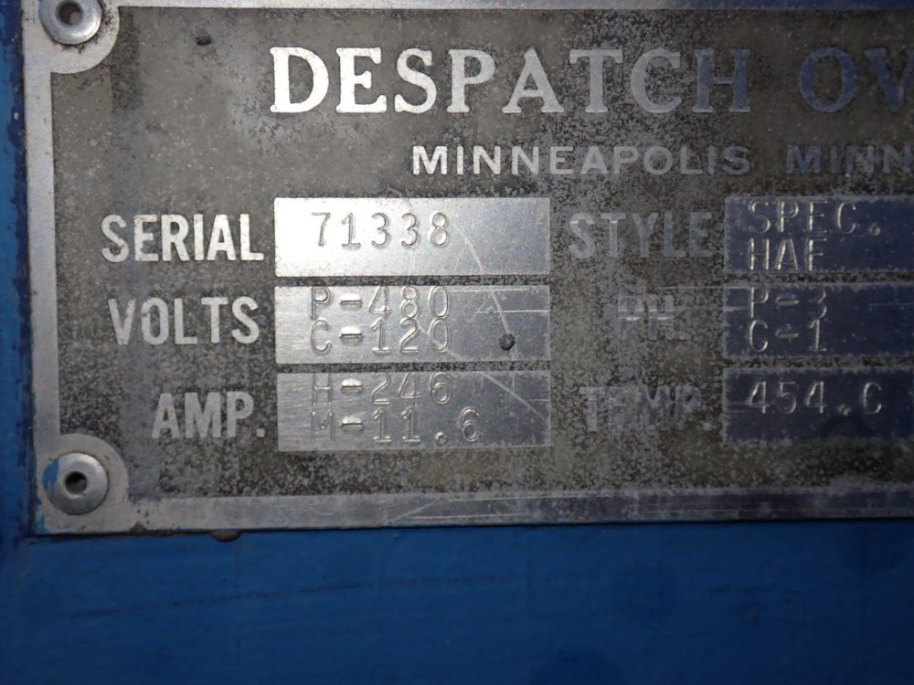 Despatch Aprox 849 Deg F Spec Haf Oven - Spec Haf