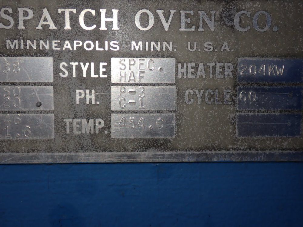 Despatch Aprox 849 Deg F Spec Haf Oven - Spec Haf