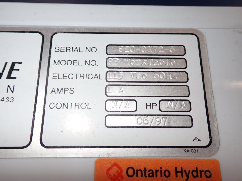 Microzone Corp 20" X 29" Dd Section Downdraft Table - Pp/worktable