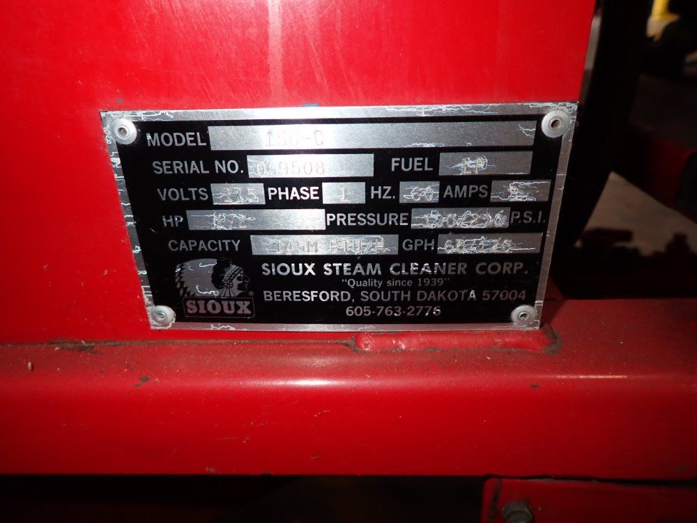 Sioux 145m Btu/h Pressure & Steam Cleaner - 150-c