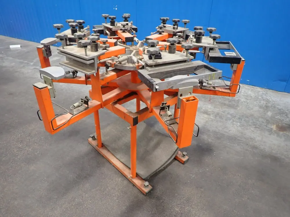 Caps 6 Color Station Manual Screen Printing Press