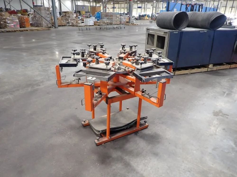 Caps 6 Color Station Manual Screen Printing Press