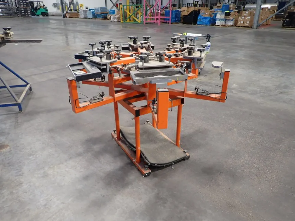 Caps 6 Color Station Manual Screen Printing Press