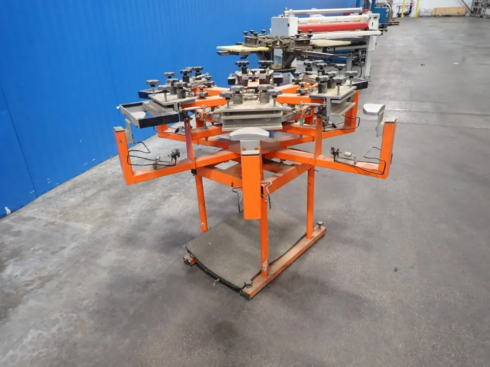 Caps 6 Color Station Manual Screen Printing Press