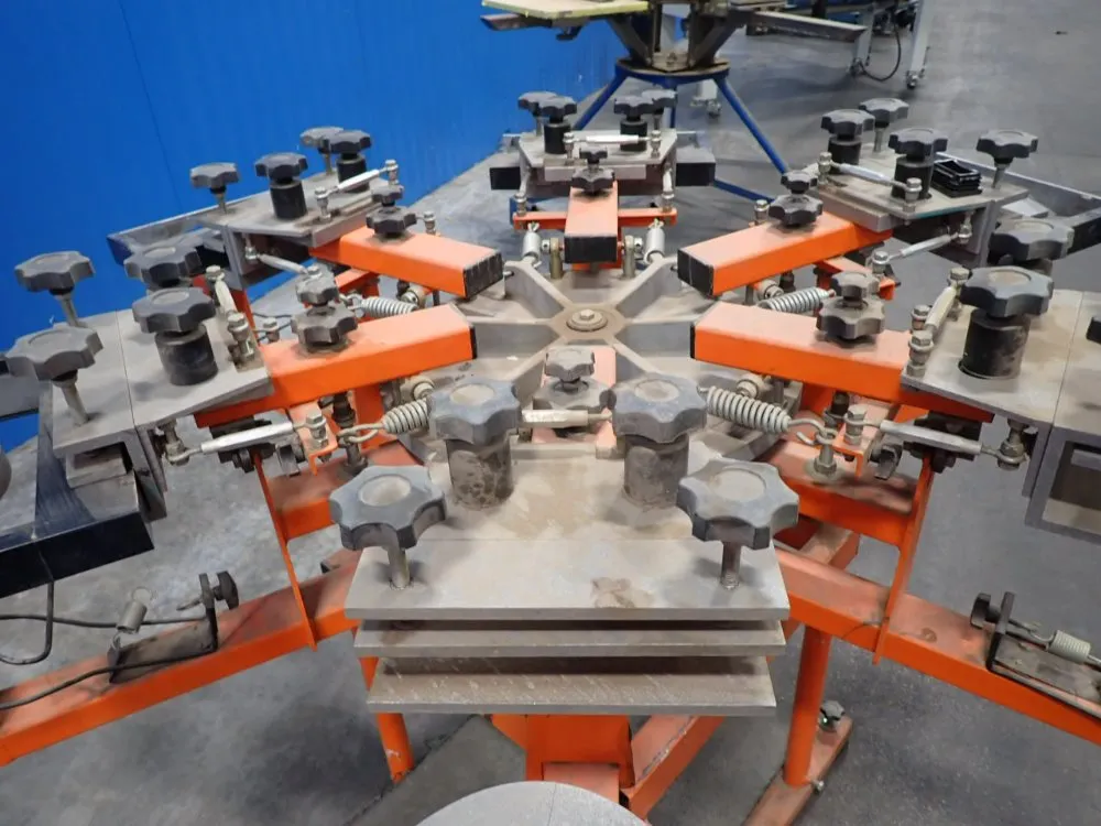 Caps 6 Color Station Manual Screen Printing Press