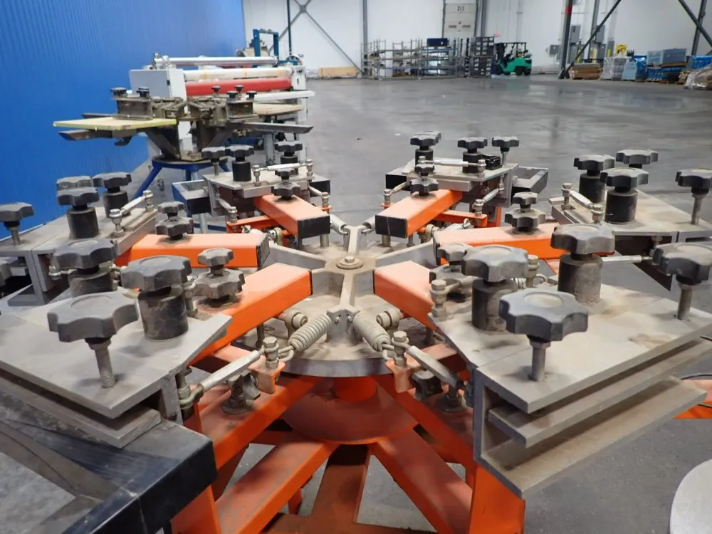 Caps 6 Color Station Manual Screen Printing Press