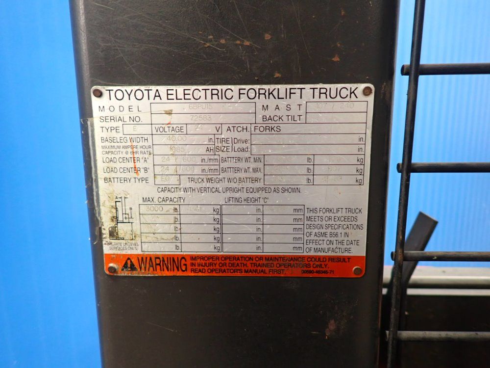 Toyota 3000 Lbs Electric Order Picker - 6bpu15