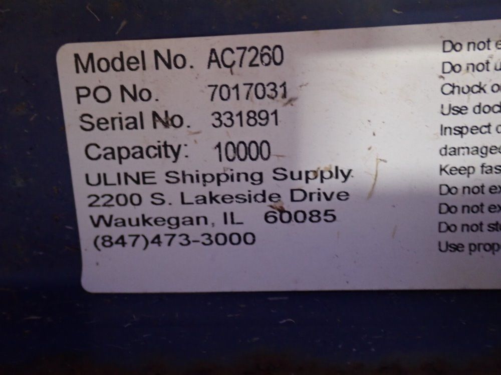 Uline 10,000# Dock Plate - Ac7260