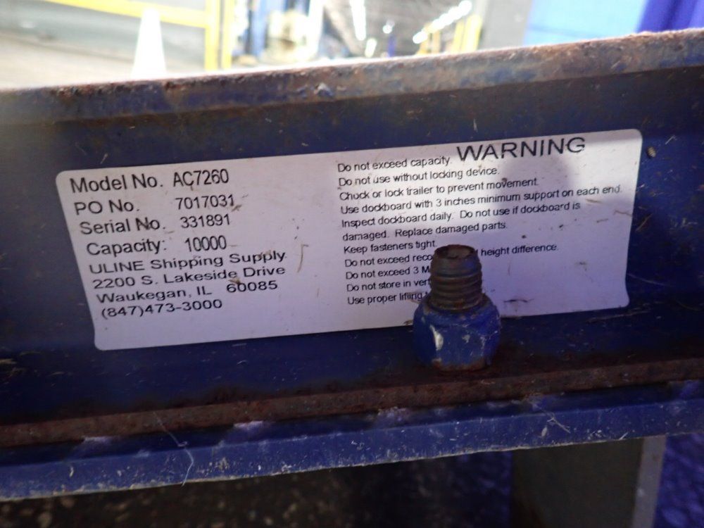 Uline 10,000# Dock Plate - Ac7260