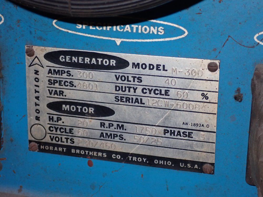 Hobart 300 Amp Generator/welder - M-300