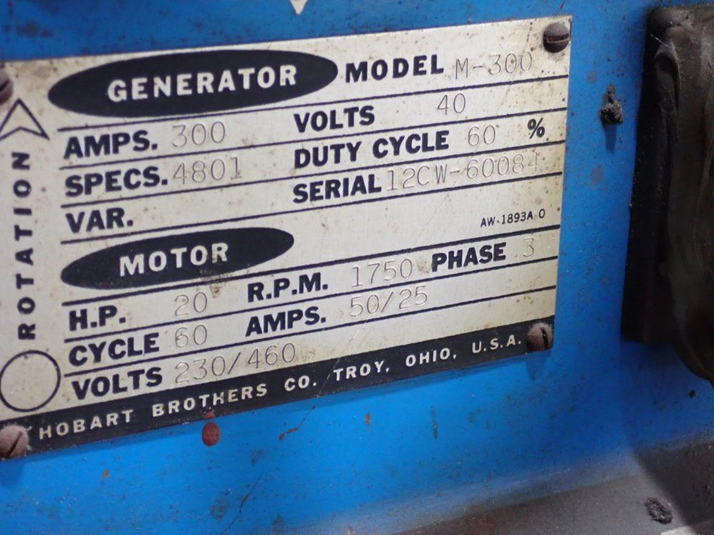 Hobart 300 Amp Generator/welder - M-300