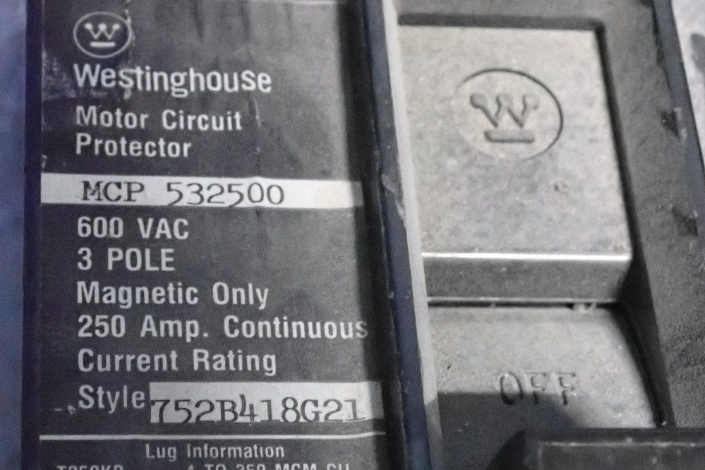 Westinghouse 250 Amps Circuit Protector - Mcp532500