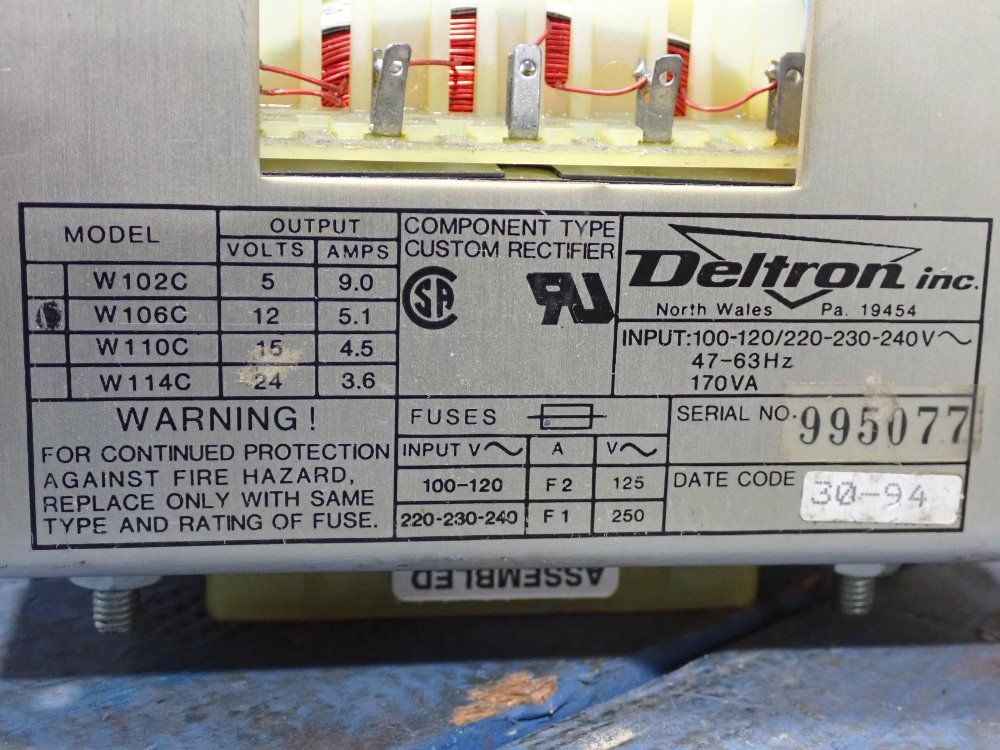 Deltron Power Supply - W106c