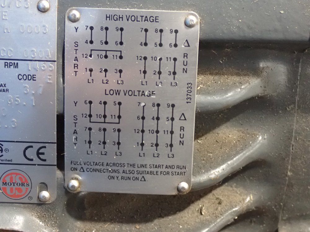 Us Motors 15 Hp Electric Motor - Dtss