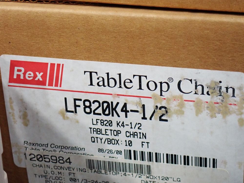 Rexnord Corp Table Top Conveyor Chain