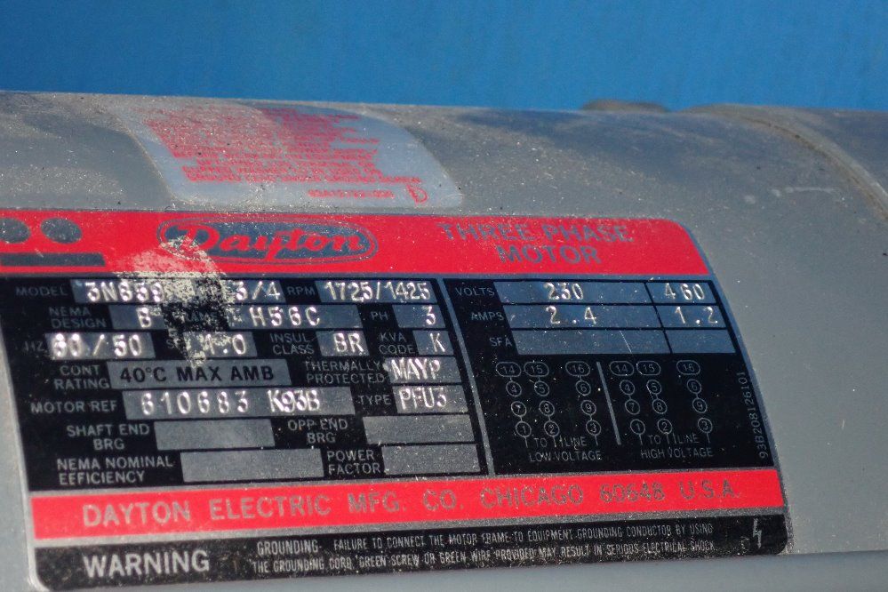 Dayton 3/4 Hp Motor - 3n859