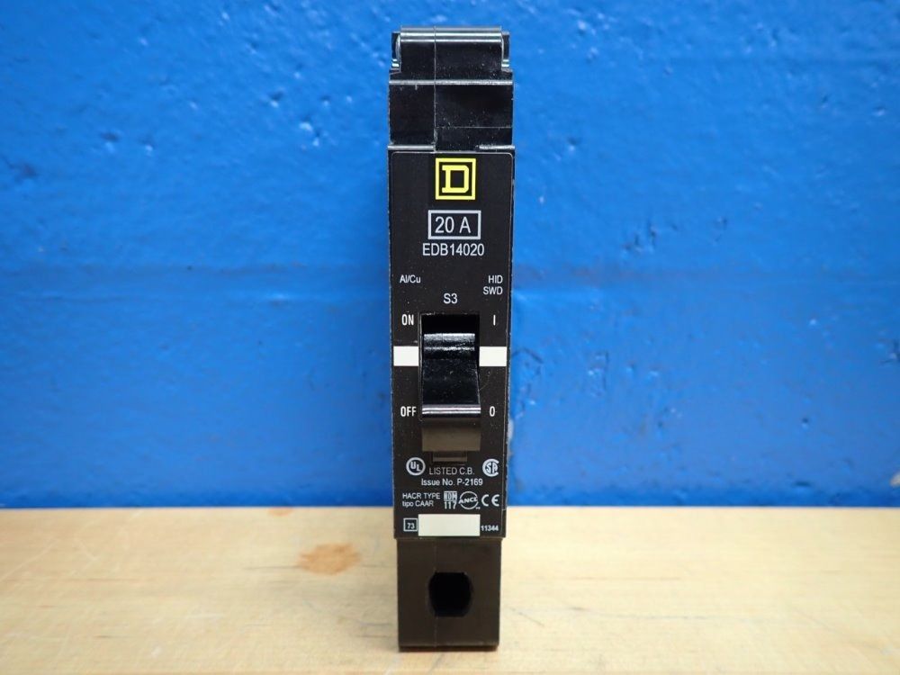 Square D Edb14020 Circuit Breaker, 20a 1p - Edb14020