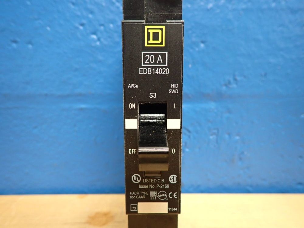 Square D Edb14020 Circuit Breaker, 20a 1p - Edb14020