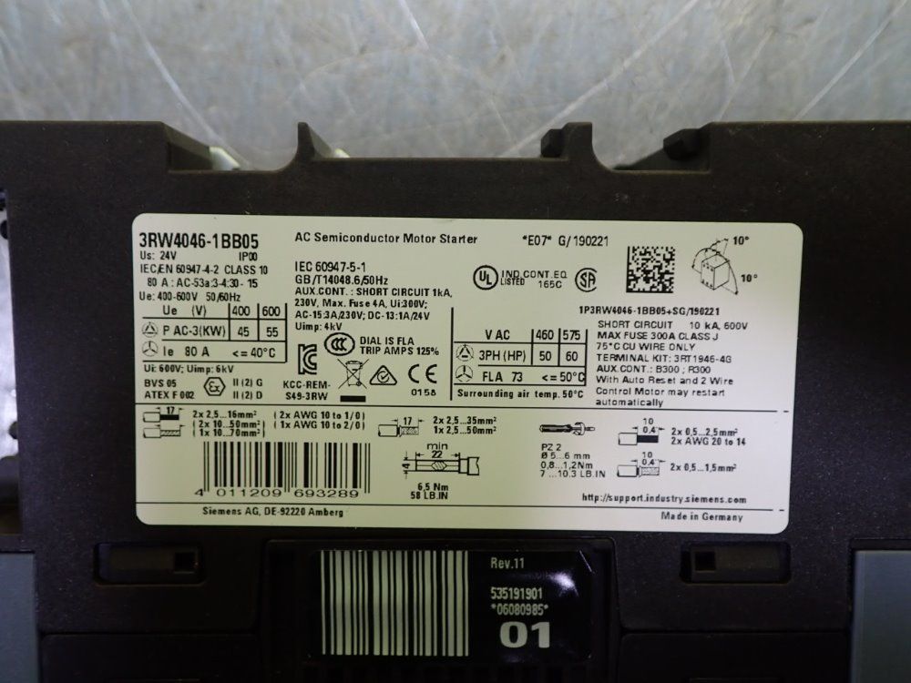 Siemens Siemens 3rw40461bb05  Soft Starter