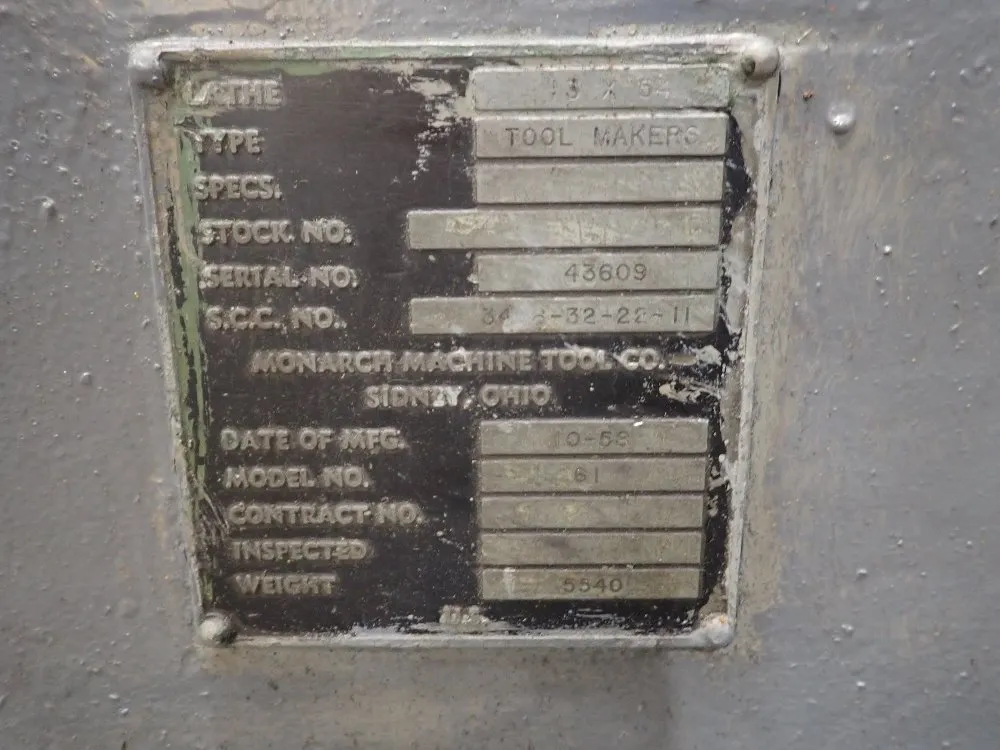 Monarch 18.5"x54" Lathe - 13