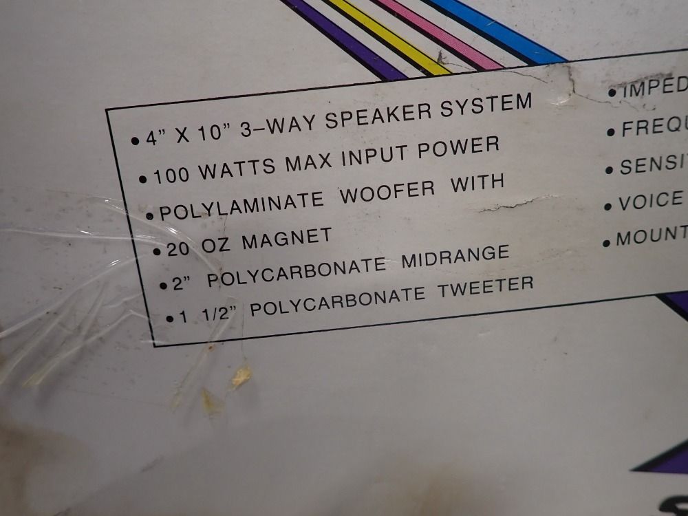 Sentrek 4 Ohms 4"x10" Speakers - Sr107