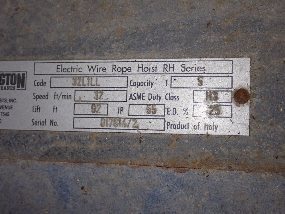 Harrington Electric Cable Hoist