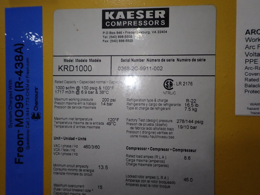 Kaeser Air Dryer - Krd 1000